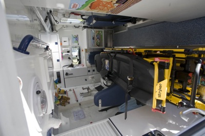 A felborult Gyermekrohamkocsi belseje